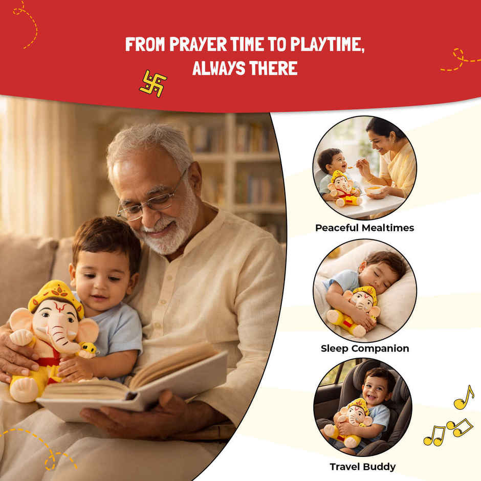 Panda's Box Mantra Chanting Baby Ganesha | Medium - 30 cm