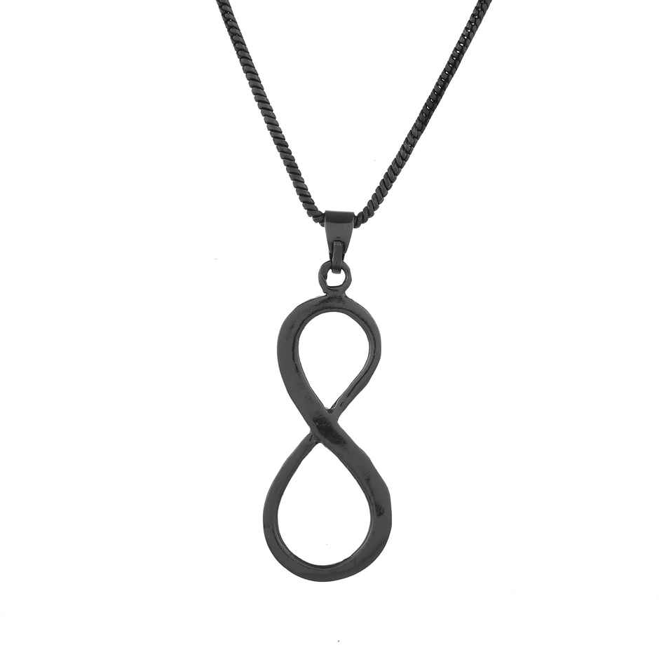 Voylla Eclipse Statement Infinity Black Mens Pendant