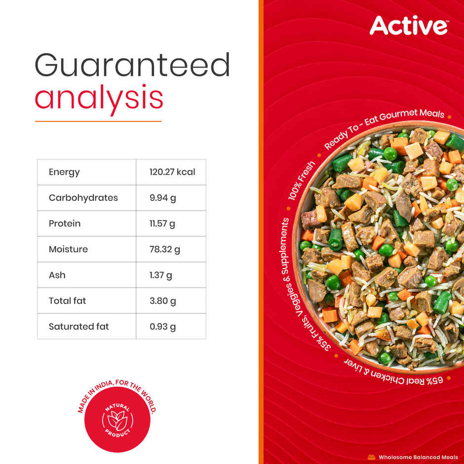 Active Chicken & Pumpkin Dog Fresh Food (Adults & Puppies)