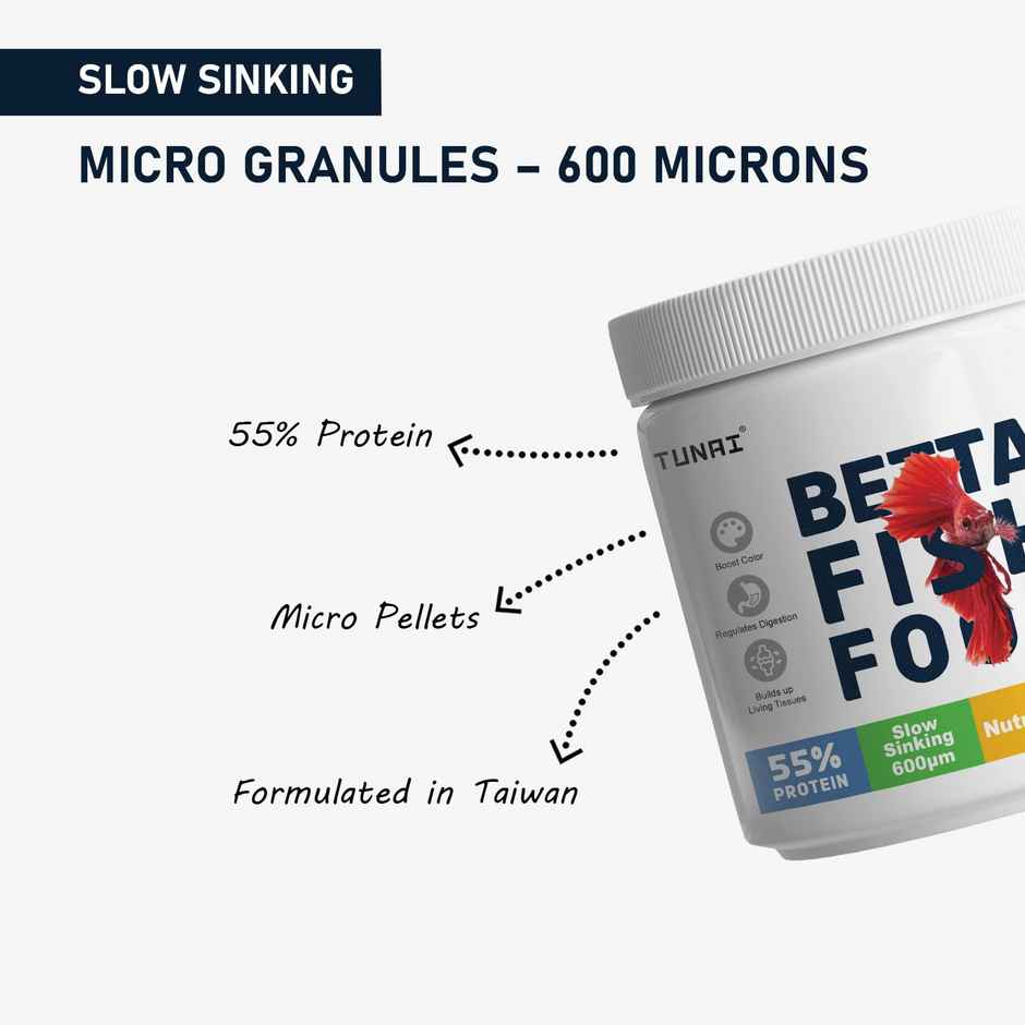 Tunai Betta Fish Food 600 Microns