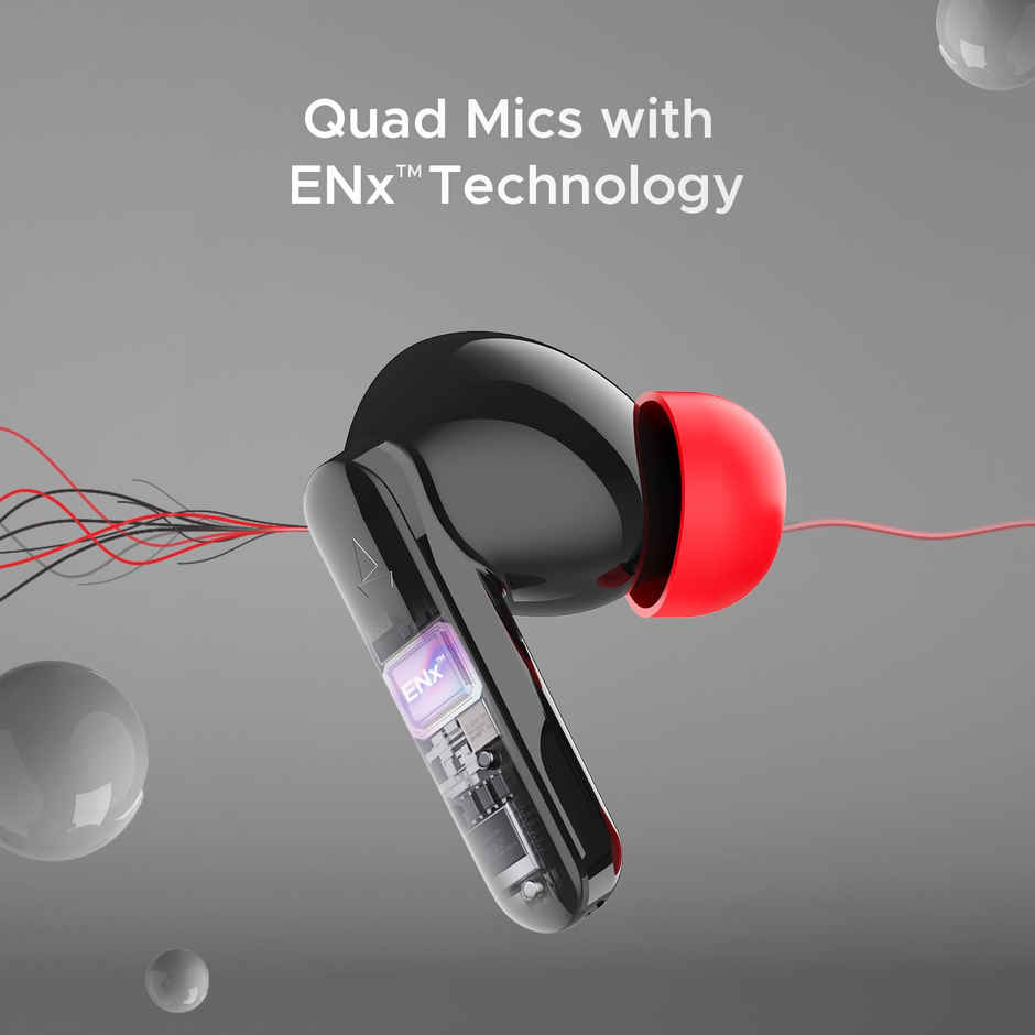 boAt Airdopes Ultra Plus TWS Earbuds w/ 50H Playtime, 4-Mic ENx Tech & ASAP Charge (Active Black)