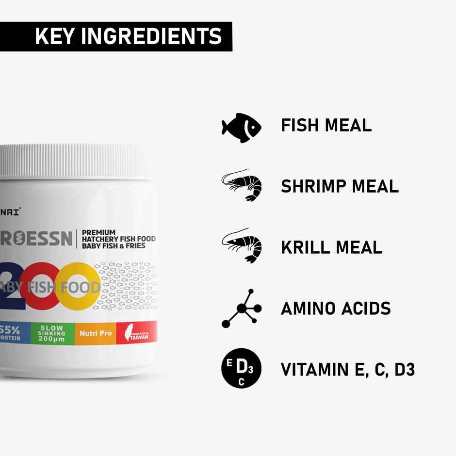 Tunai Hatchery Baby Fish Food 200 Microns