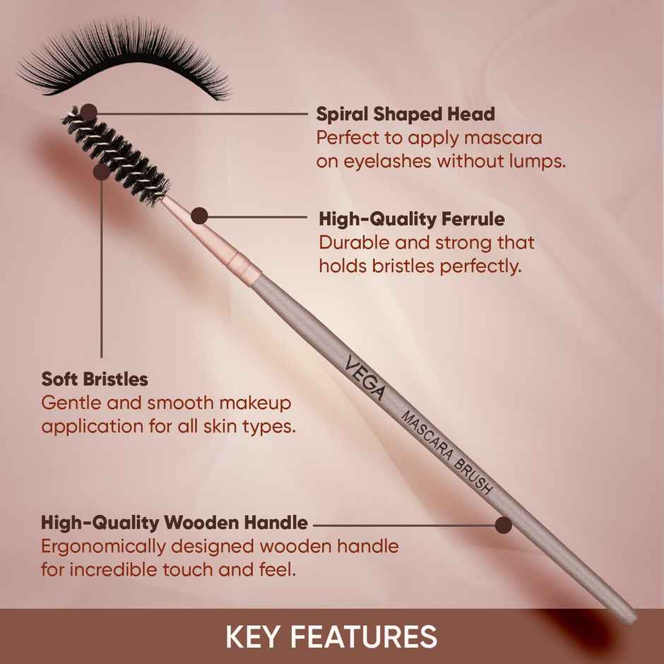 VEGA Eye Groomer for Eyelashes & Eyebrows with Soft Bristles | MBN-09