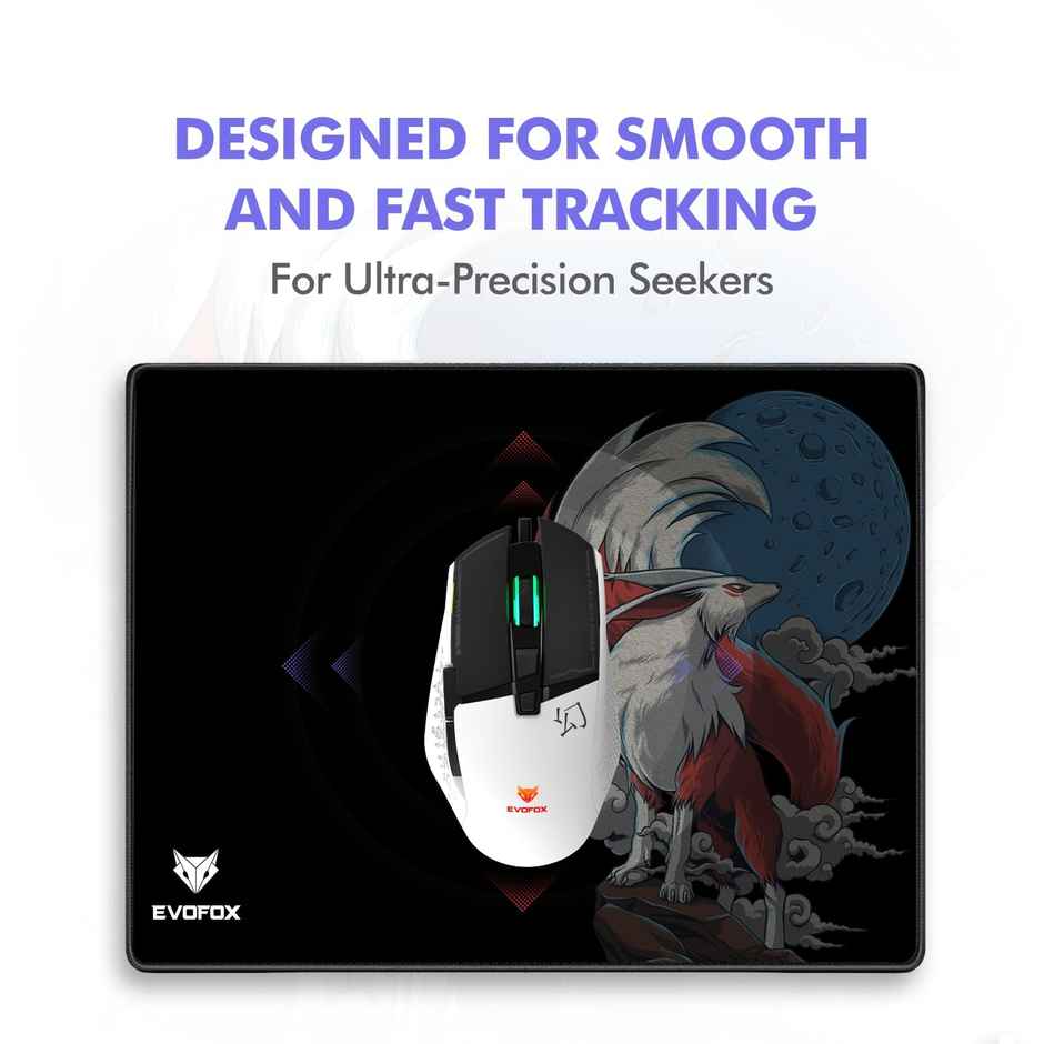 Evofox Falcon X35 Gaming Mouse Pad with Micro Textured Speed Surface, Non-Slip Rubber Base, Anti-Fray Stitched Edges and Washable Surface (350mm x 250mm)