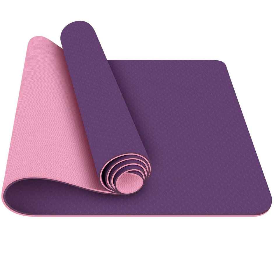 Strauss TPE Eco Friendly Dual Layer Yoga Mat, 6 mm (Pink)
