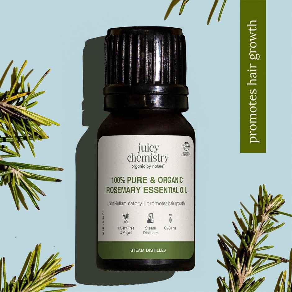 Juicy Chemistry 100% Pure & Organic Rosemary Essential Oil