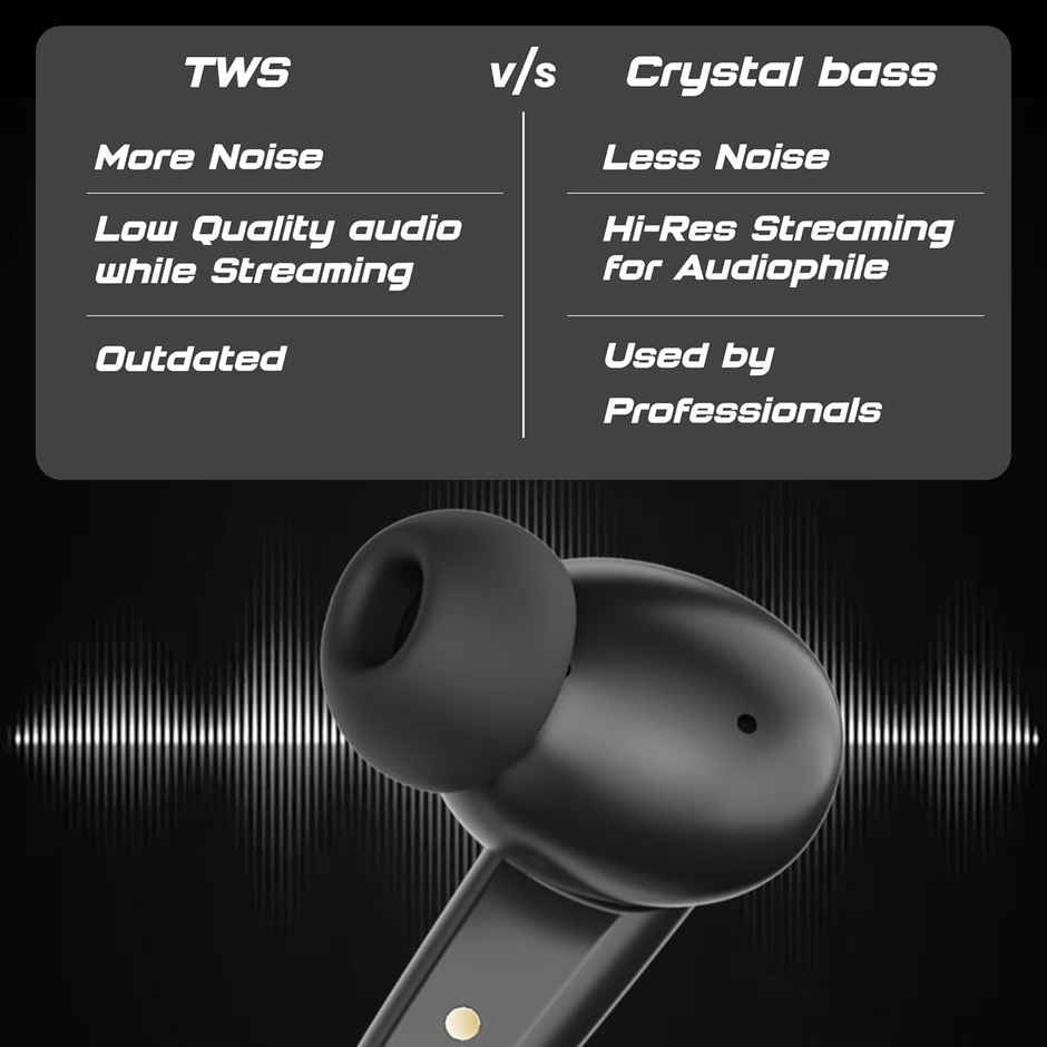 Truke Crystal Bass Earbuds - Matte Black