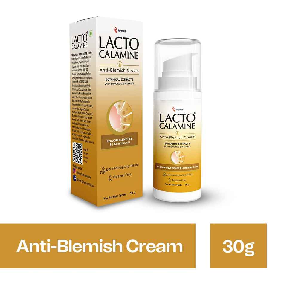 Lacto Calamine Anti Blemish Cream For Pigmentation & Blemish Removal & Brighten Skin Tone