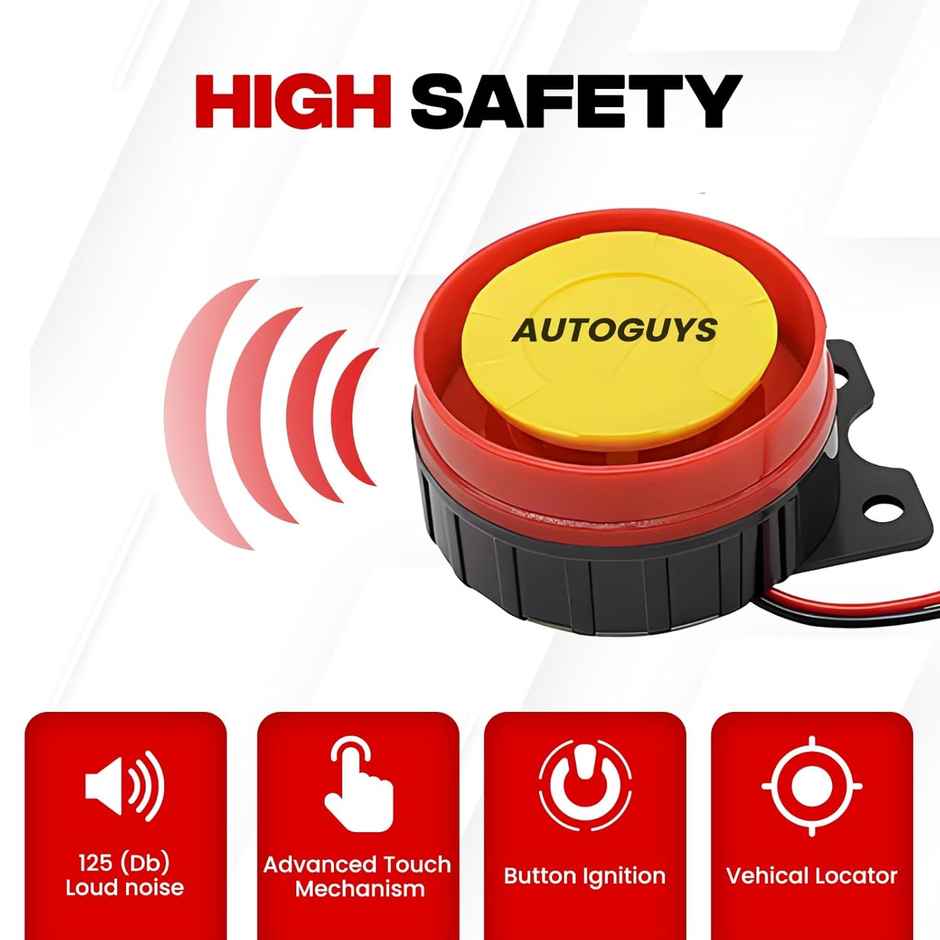 Autoguys Cl-7 Universal Anti-Theft Alarm System For All Bikes Scooters Self Start Security Lock