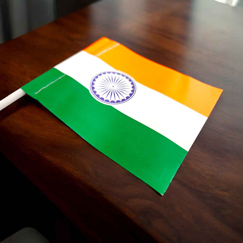 Indian National Paper Flag | Pack of 5 | Handheld Flags | House Of Festivals
