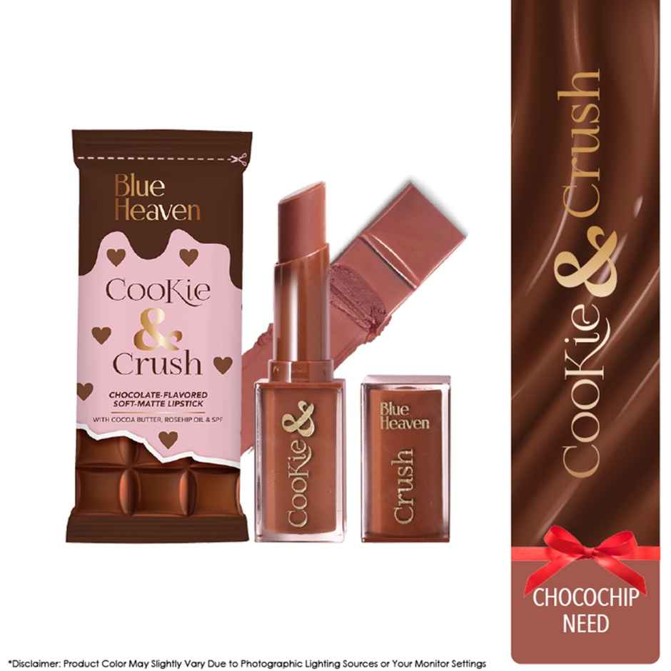 Blue Heaven Cookie & Crush Chocolate Flavored Soft Matte Lipstick | Chocochip Need