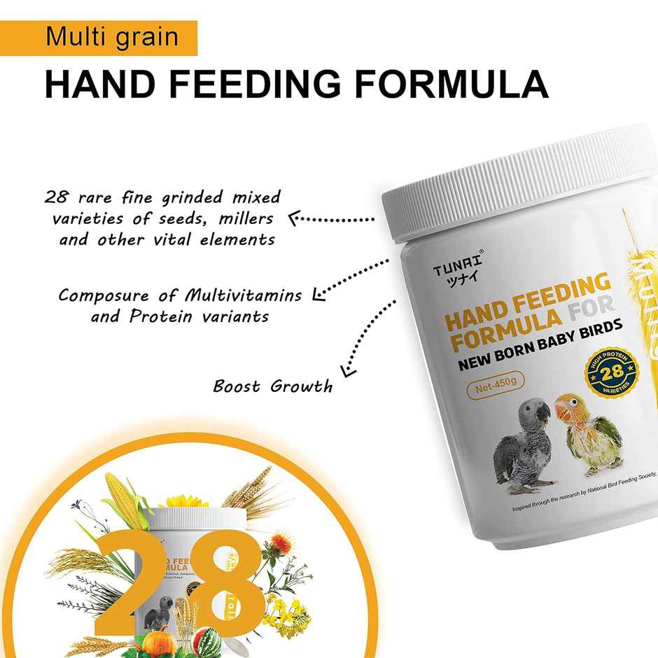 Tunai Hand Feeding Formula For All Baby Birds