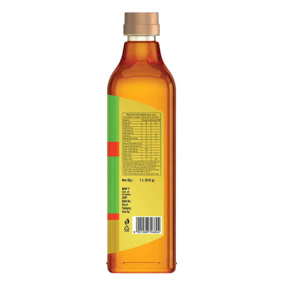 Saffola Sesame (Til-Gingelly) Cold Pressed Oil | 100% Cold Pressed Sesame Seed Oil | Helps Lower Cholesterol