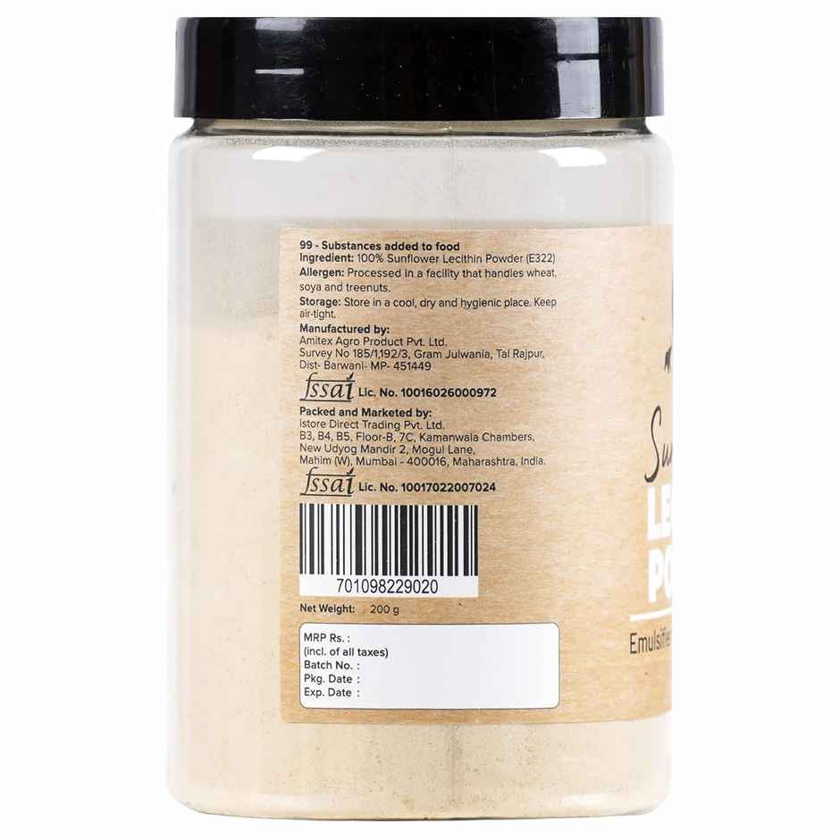 Urban Platter Sunflower Lecithin Powder | Emulsifierthickenerstabilisernatural Food Additive
