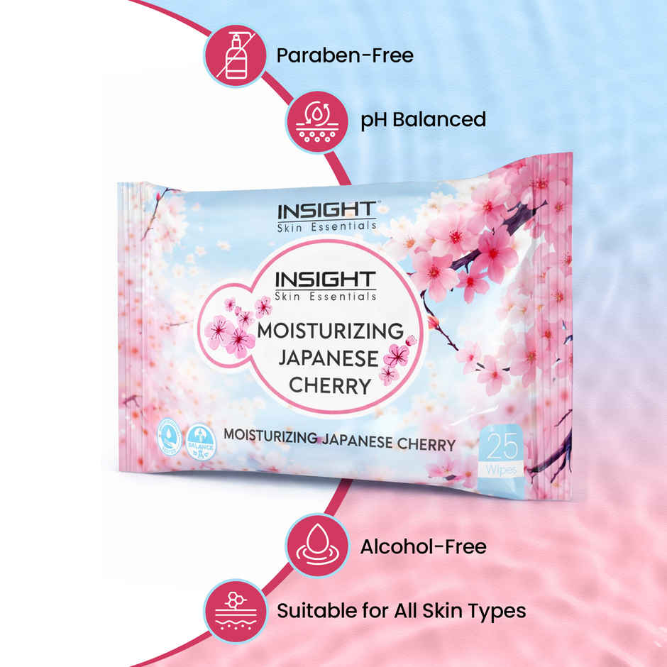 Insight Cosmetics Moisturizing Japanese Cherry Wet Wipes