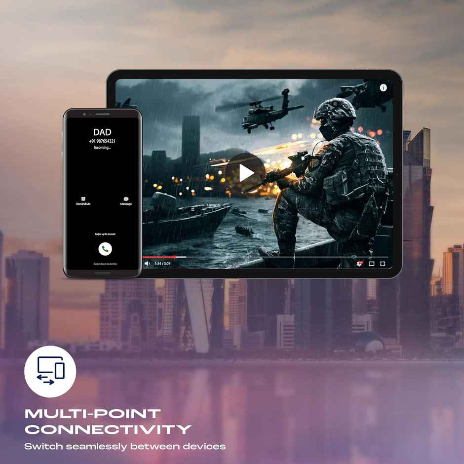 JBL Tune Beam In Ear Wireless Tws Earbuds With Mic, Anc Earbuds(Purple)