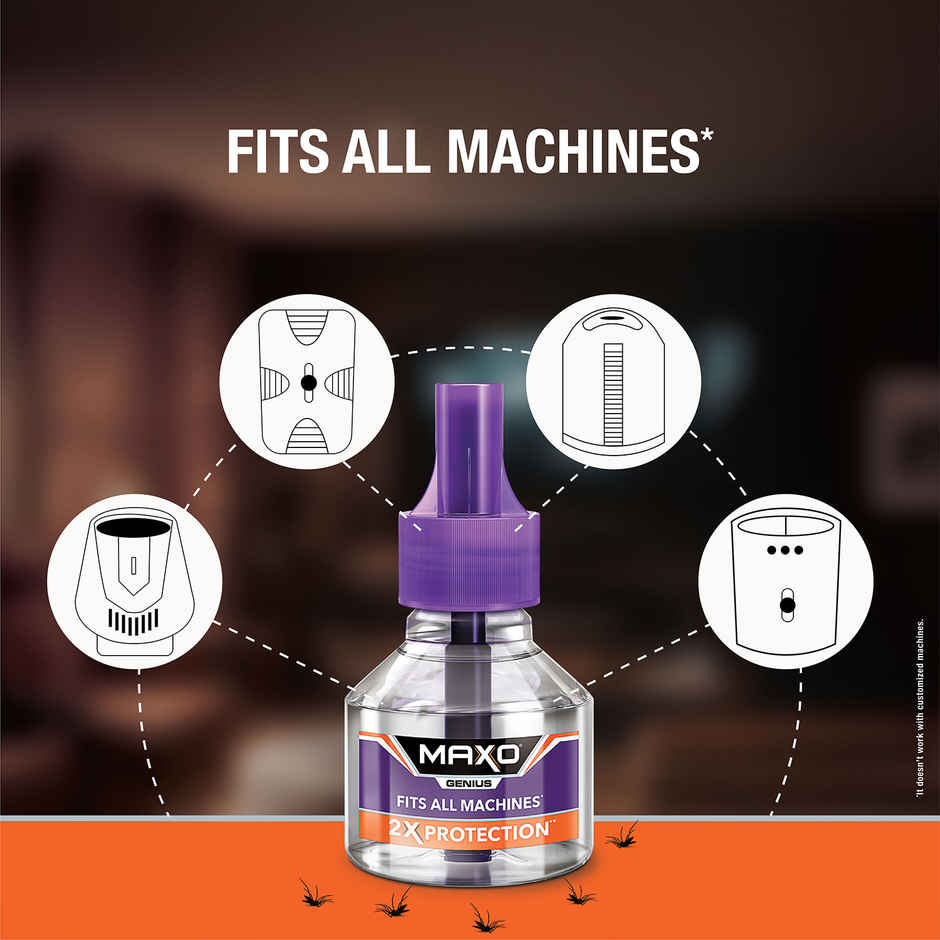 Maxo Genius Mosquito Repellent Liquid Refill | Fits all Machines