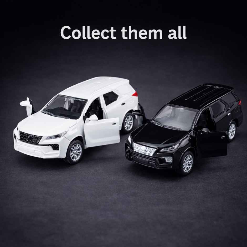 Race n Roll Light & Sound Elite Cruiser SUV Toy Car Pull back Action Fortu White