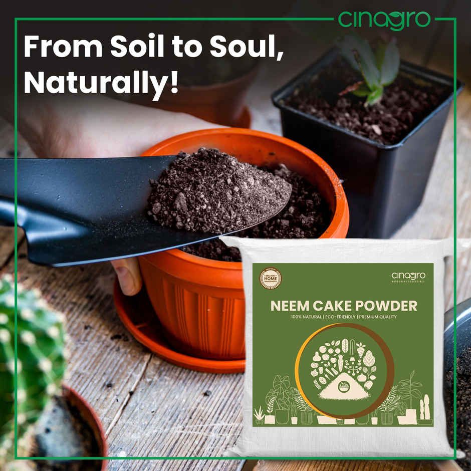 Cinagro Neem Cake Plant Fertilizer and Soil Enhancer Rich in Nitrogen, Phosphorus & Potassium