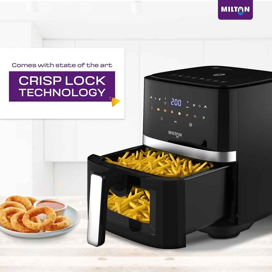 Milton Rapid Digital Air Fryer 5L | 1450W | 360 degree High Speed Air Circulation