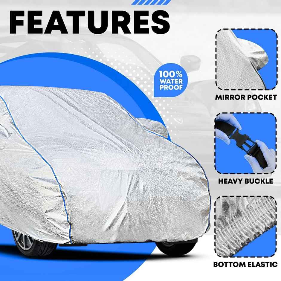 Motorzee Body Cover for Suv and Sedan Free Size | XXL)