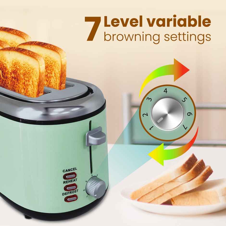 Agaro Royal 4 Slice Stainless Steel Pop Up Toaster