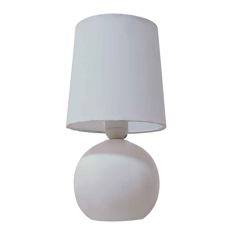 Homesake Classic Ceramic Bedside Table Lamp | Farmhouse Nightstand Lamp | White