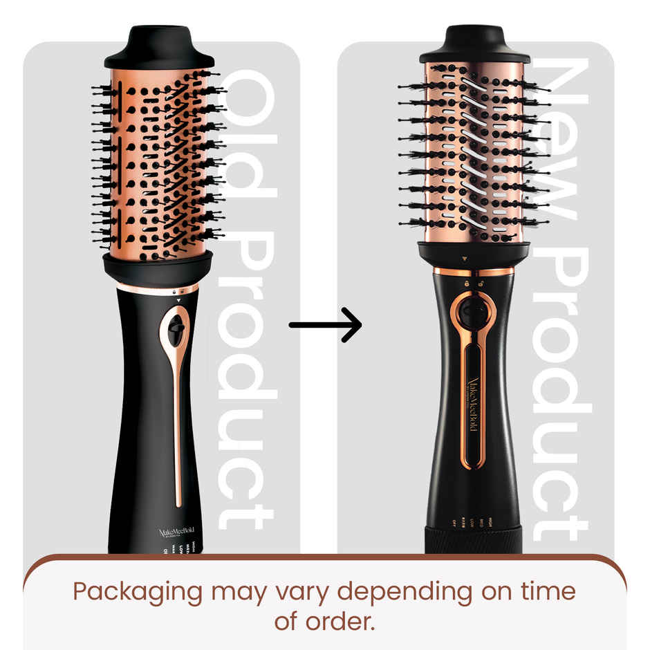 Urban Yog 3-In-1 Hot Air Brush | Dryer, Straightener & Volumizer, 1200W, Rose Gold