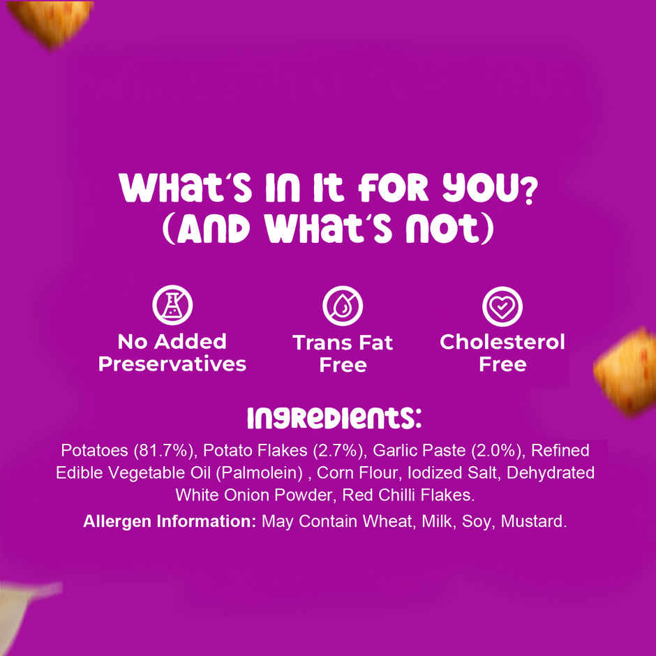 HyFun Chilli Garlic Potato Poppers, Spicy Nuggets | Frozen