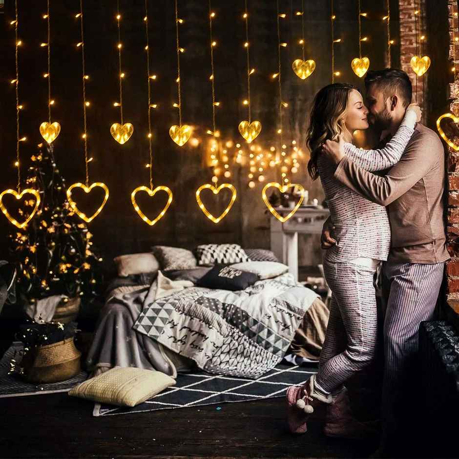 Heart Curtain String Light | Bright Storey