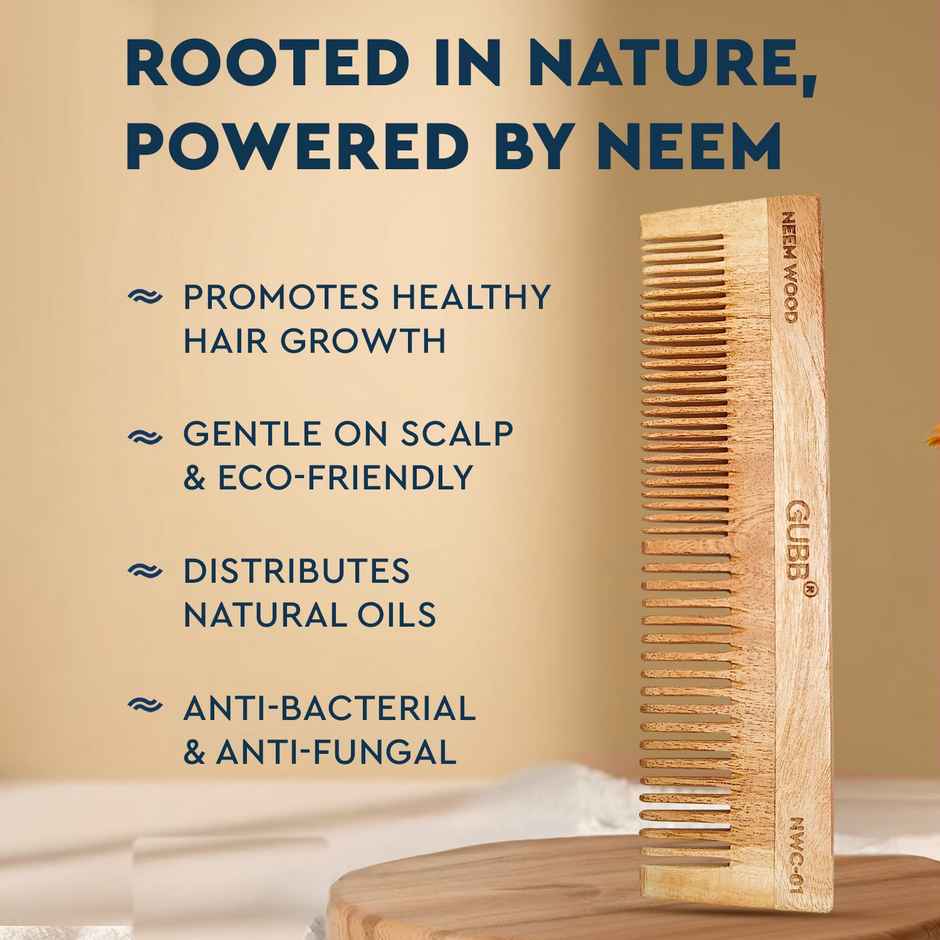 GUBB All Purpose Neem Wood Comb