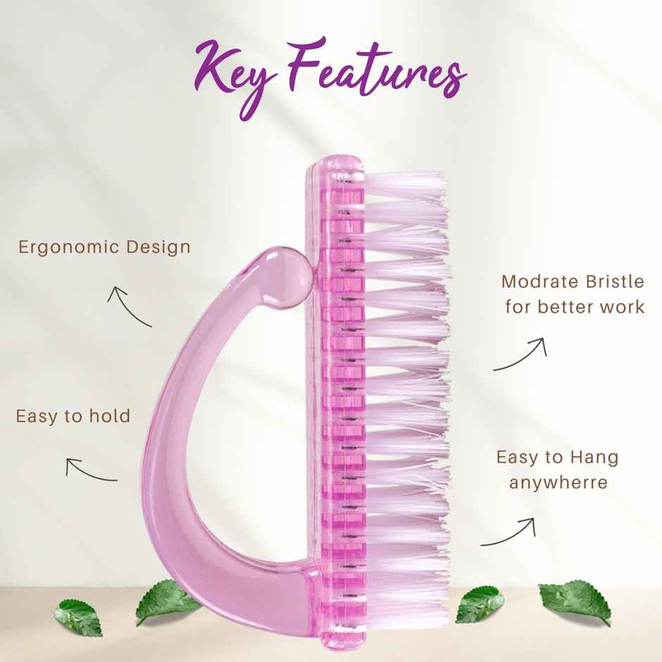 Midazzle Handle Grip Nail Brush Fingernail Cleaner Pedicure Foot Brush |  Assorted | MIMT4002