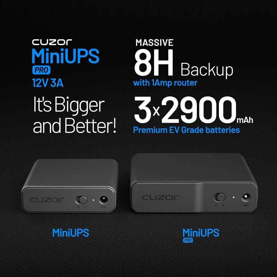 Cuzor Router Ups 12V 3A , Upto 8 Hour Backup