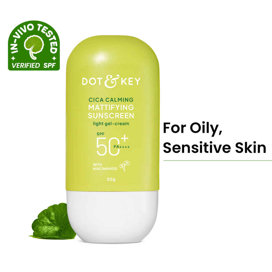 Dot & Key Cica Niacinamide Face Sunscreen SPF 50 PA+++ Uv Protection For Oily And Acne Prone Ski Combo