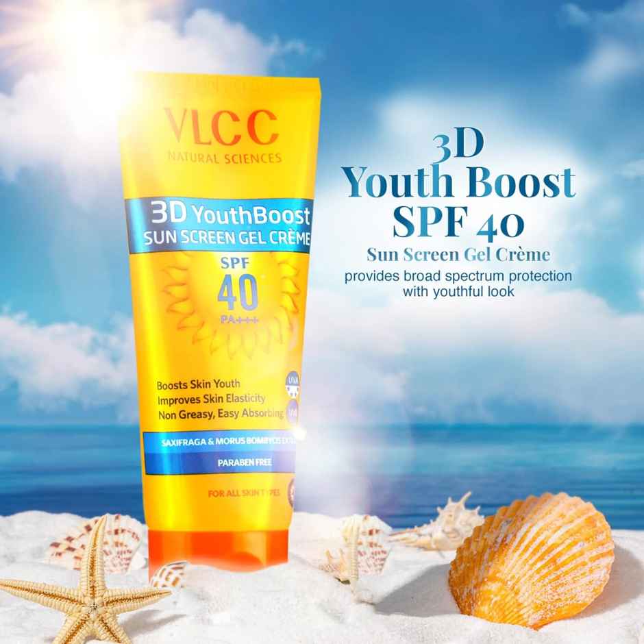 VLCC 3D Youth Boost SPF 40 +++ Sunscreen Gel Cream