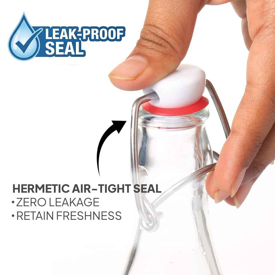 Cello Glass Aquaria Water Bottle Freezer Safe | Clear | 1 L