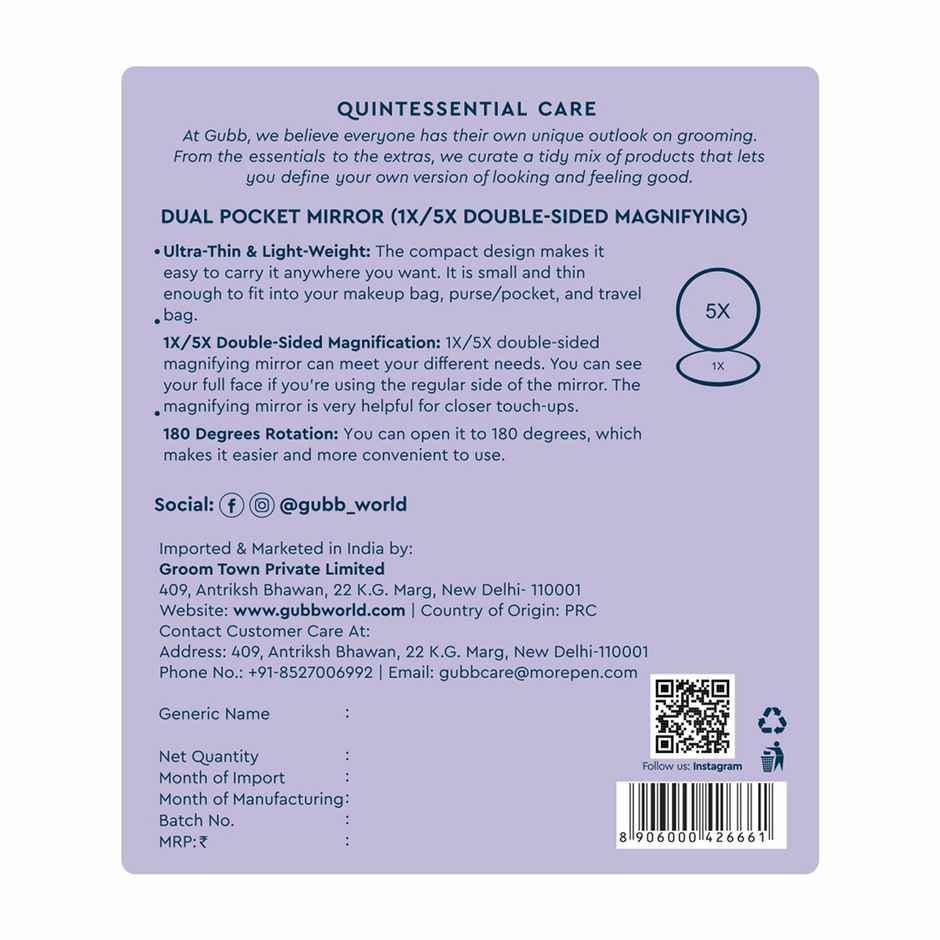 Gubb Dual Pocket Mirror