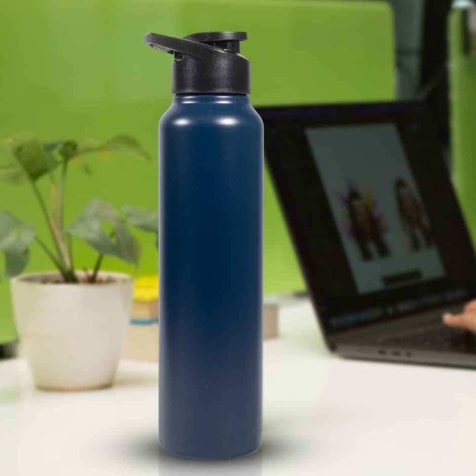 BAY6 Stainless Steel Lean Water Bottle 1000ml | Dark Blue