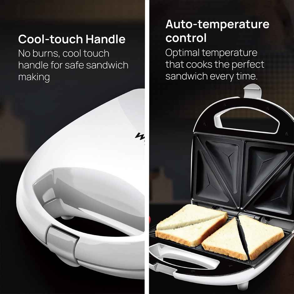 Wipro Vesta Bs101 700 Watt Premium Sandwich Maker Cum Toaster - White
