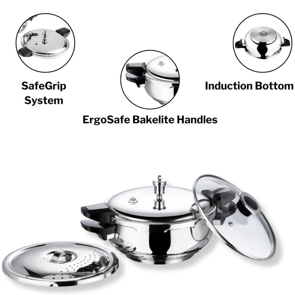 Vinod 18/8 Stainless Steel Magic Pressure Cooker - 5.5 L