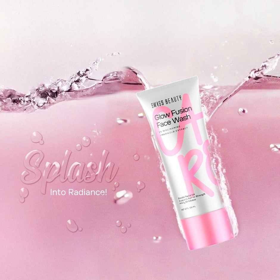 Swiss Beauty Care Glow Fusion Face Wash 2% Niacinamide & Marigold Extract
