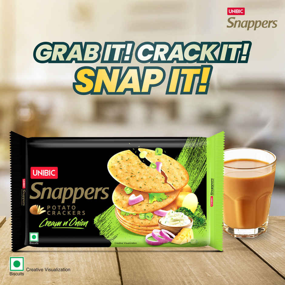 UNIBIC Snapper Cream And Onion Flavoured Crackers | Cholesterol-Free And Trans Fat-Free Combo