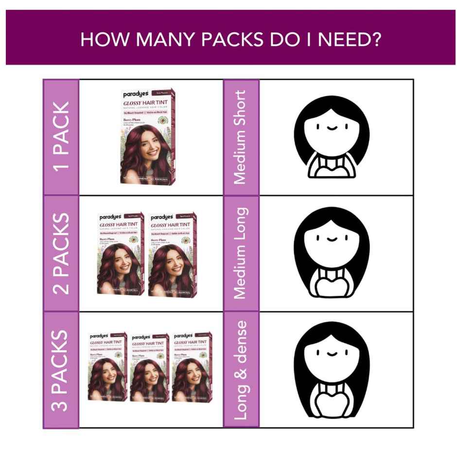 Paradyes No Bleach Berry Plum Glossy Hair Tint