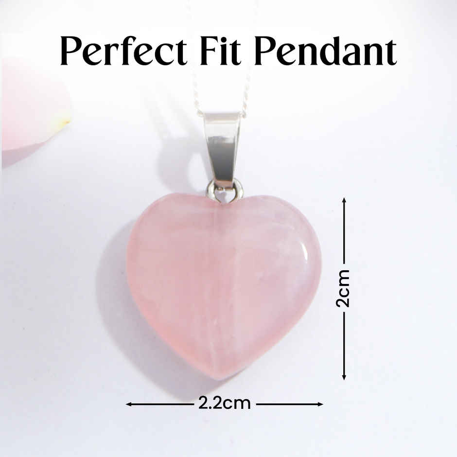 Astrotalk Rose Quartz Heart Pendant