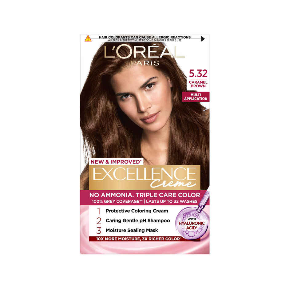 L'Oreal Paris Excellence Creme Hair Color, 5.32 Caramel Brown