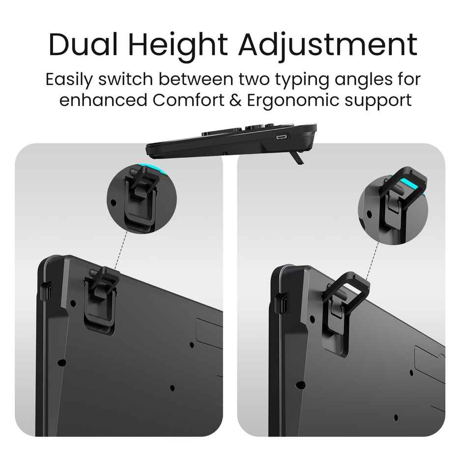 Portronics Bubble 3.0 Wireless Keyboard with Copilot AI | 2.4GHz & Bluetooth Connectivity