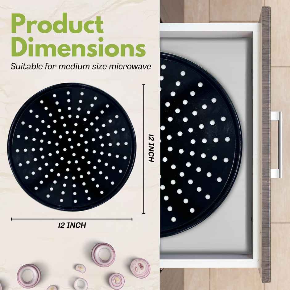 Peng Essentials Sabichi Carbon Steel Pizza Crisper Tray|Non-Stick, Durable And Solid To Use|Stain