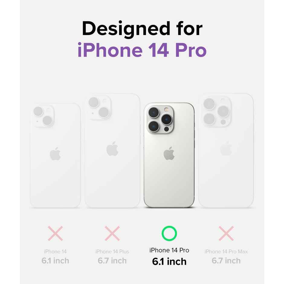 ExpressB Back Cover For iPhone 14 Pro Slim Silicone Soft Logo Cut Matte Back - Navy Blue