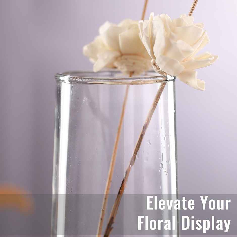 Tied Ribbons Set Of 2 Decorative Glass Vase Without Flowers