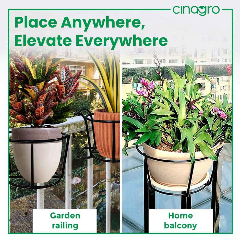 Cinagro Gardening Metal Hanging Planters - Hanging Haven - 2 Pack